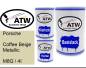 Preview: Porsche, Coffee Beige Metallic, M8Q / 4I: 500ml Lackdose + 500ml Klarlack + 250ml Härter - Set, von ATW Autoteile West.